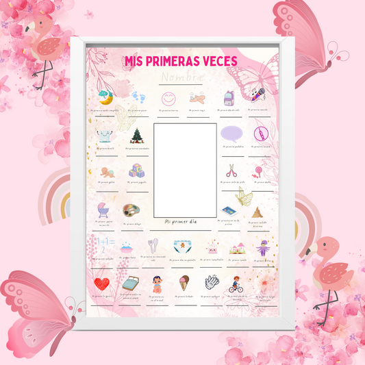 Póster "Mis Primeras Veces" (Modelo Rosa Flamenco)